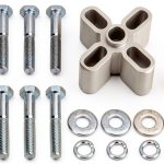 Derale Exhaust Fan Spacer 31510 Silver Aluminum 1 Inch Lightweight-0