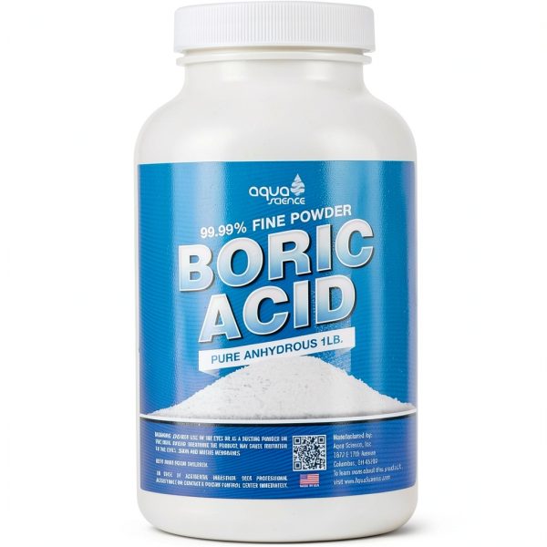 Boric Acid Powder by Aqua Science – 1lb Cleaner for Laundry & Kitchen-0