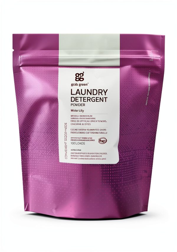 Grab Green Natural 3-in-1 Laundry Detergent Powder Water Lily Loads-0