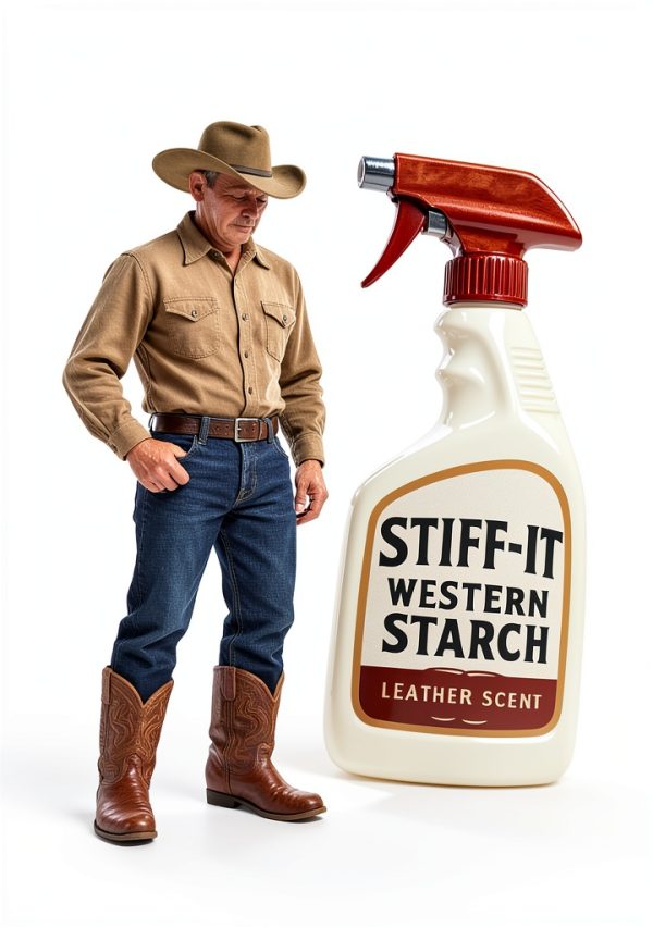 Western Cowboy Starch by Stiff-it Starch with Leather Scent Easy Pour-2