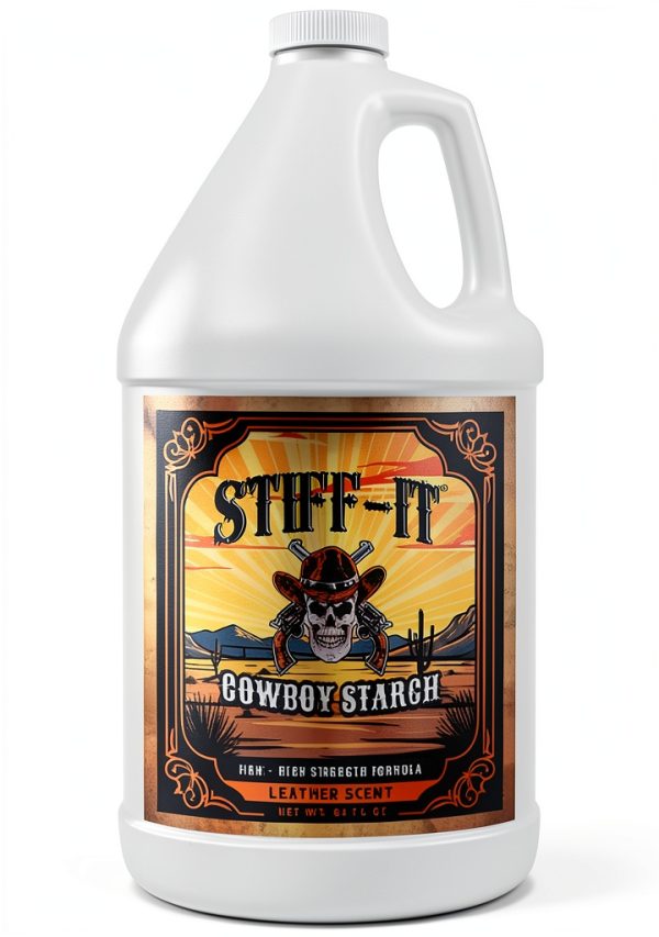 Western Cowboy Starch by Stiff-it Starch with Leather Scent Easy Pour-0